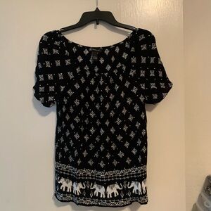 Black and White Women's Top